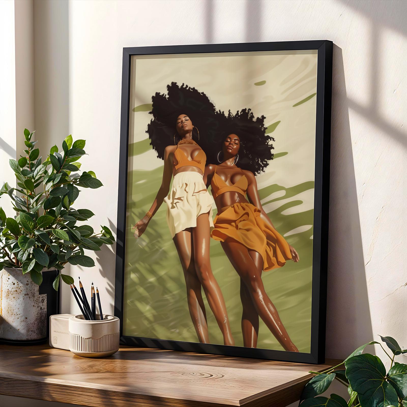 Black Women Underwater Wall Art Print IV Soluna Soul