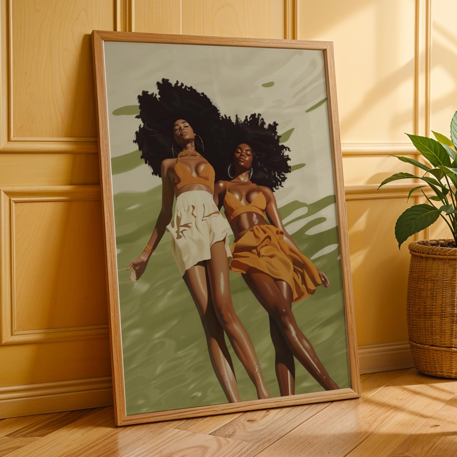 Black Women Underwater Wall Art Print IV Soluna Soul