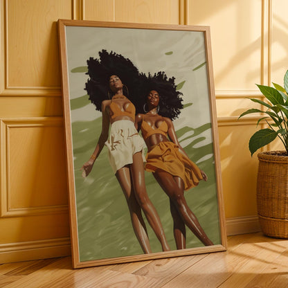 Black Women Underwater Wall Art Print IV Soluna Soul
