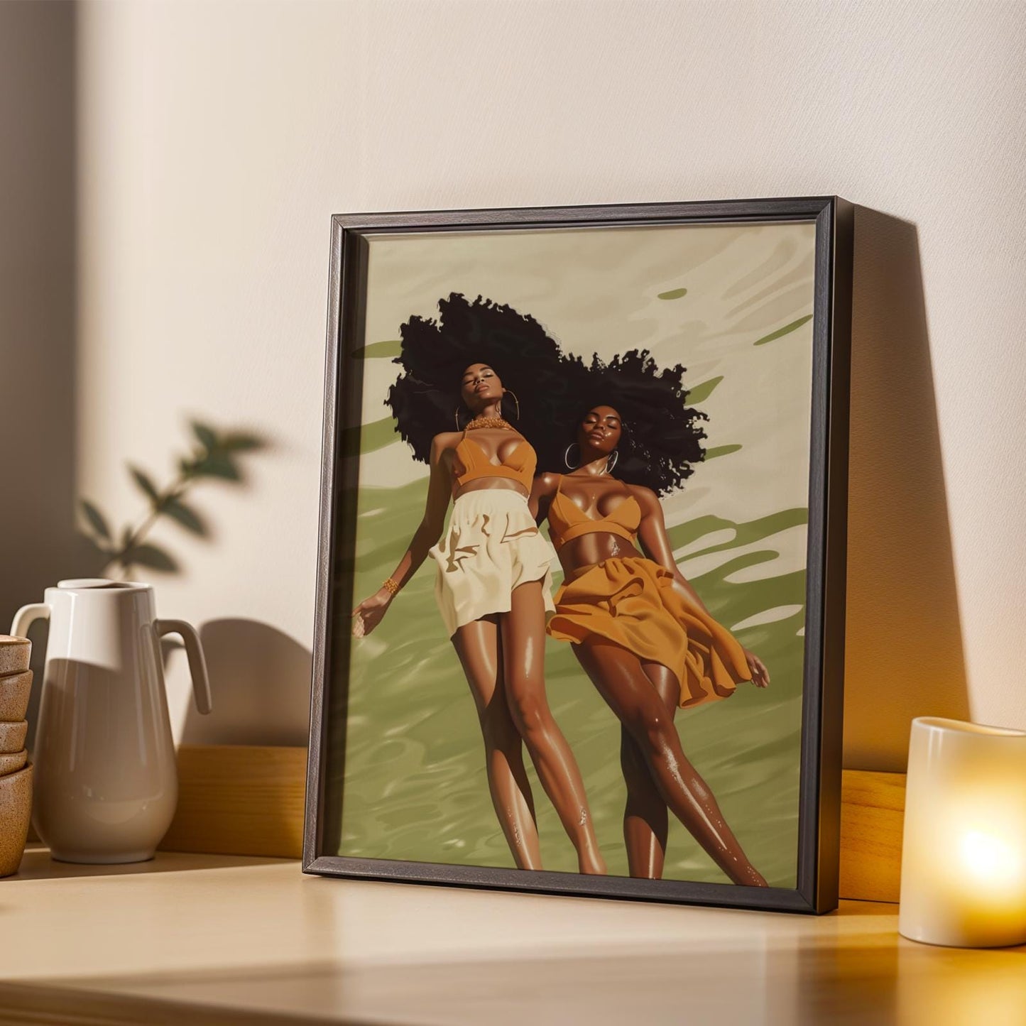 Black Women Underwater Wall Art Print IV Soluna Soul