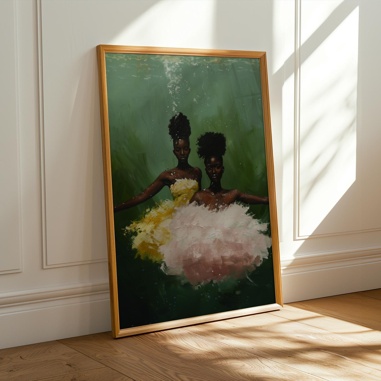 Black Women Underwater Wall Art Print II Soluna Soul