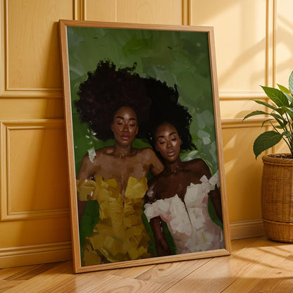 Black Women Underwater Wall Art Print I Soluna Soul