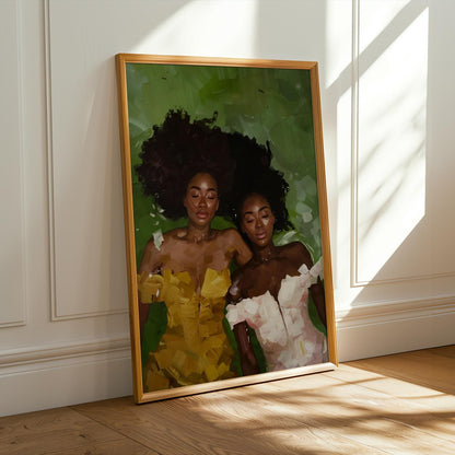 Black Women Underwater Wall Art Print I Soluna Soul