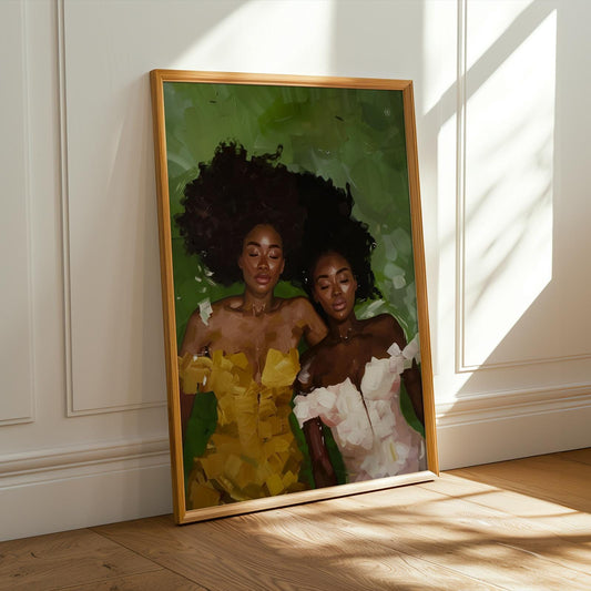 Black Women Underwater Wall Art Print I Soluna Soul