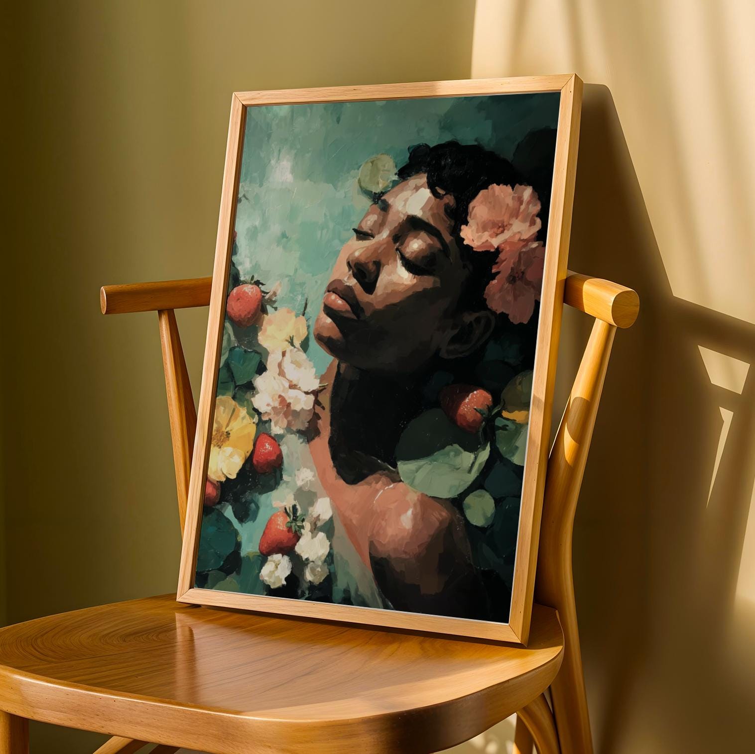 Melanin Goddess Self Care Wall Art Print IV Soluna Soul