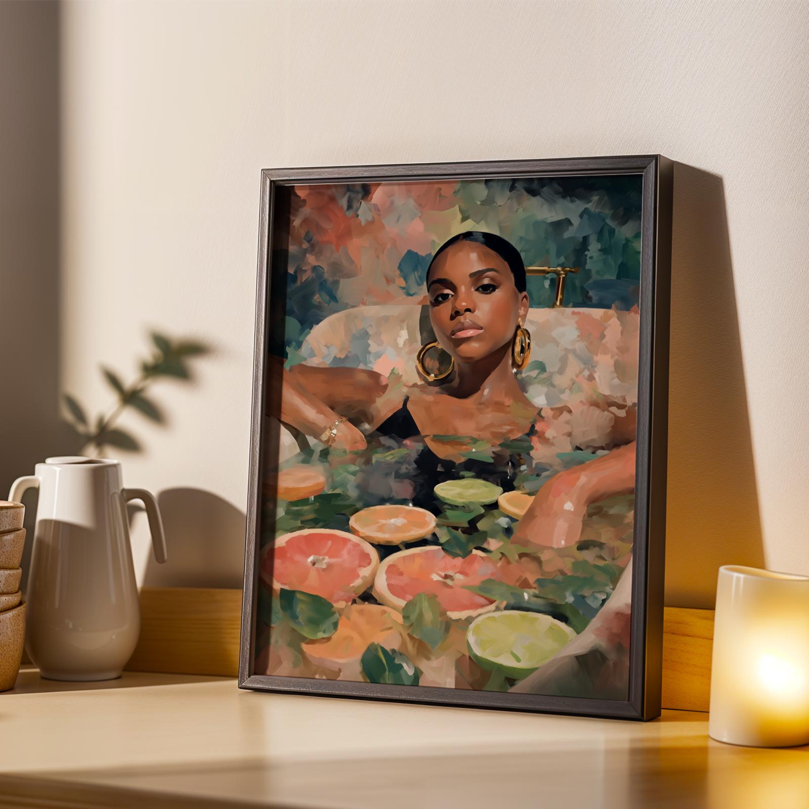 Melanin Goddess Self Care Wall Art Print I Soluna Soul