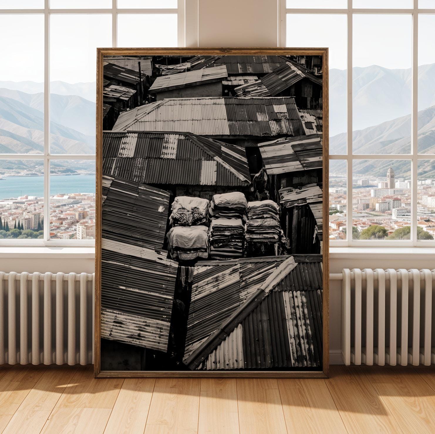 Balogun Market Rooftops Wall Art Print Soluna Soul