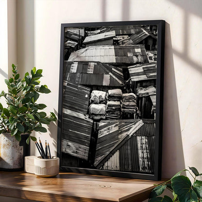 Balogun Market Rooftops Wall Art Print Soluna Soul