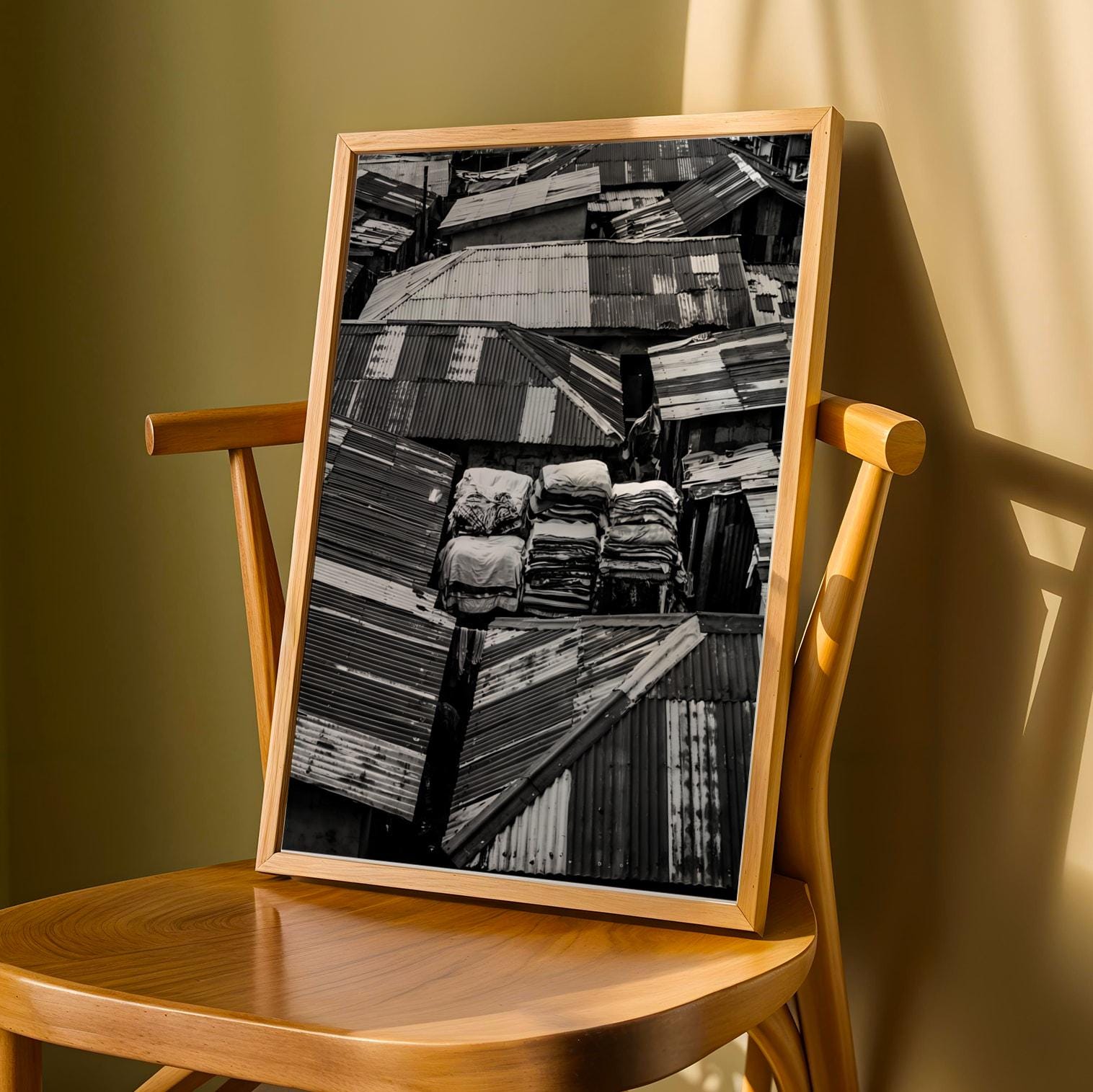 Balogun Market Rooftops Wall Art Print Soluna Soul