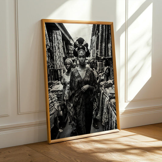Nigerian Market Poster Wall Art Print Soluna Soul