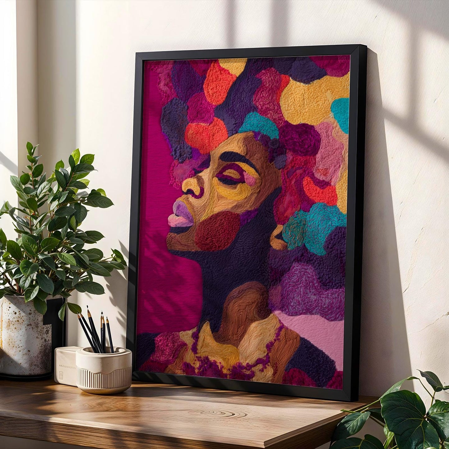 Black Woman Colourful Wall Art Print Soluna Soul