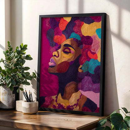 Black Woman Colourful Wall Art Print Soluna Soul