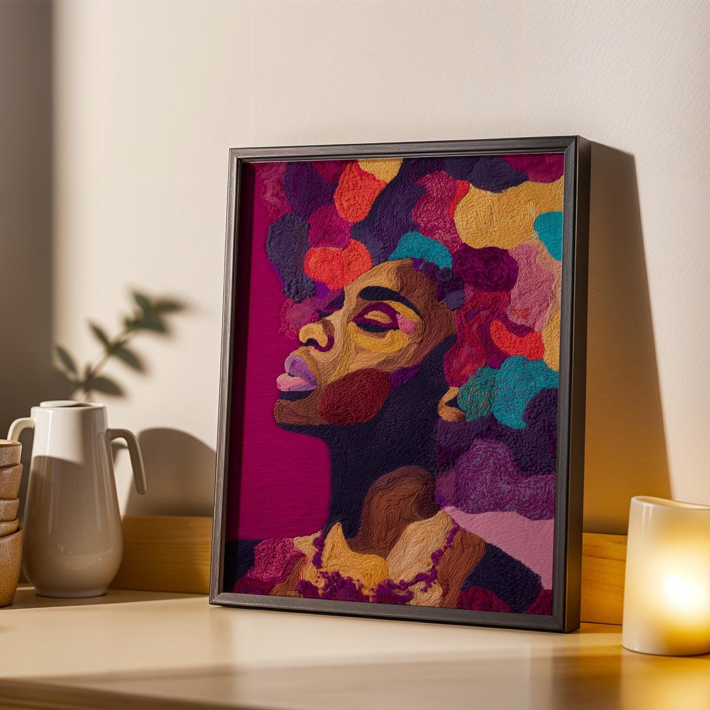 Black Woman Colourful Wall Art Print Soluna Soul