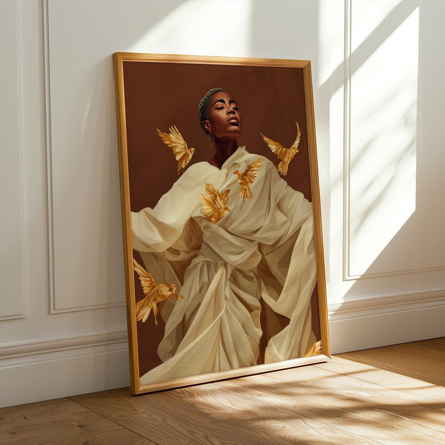 Black Woman Angel Wall Art Print Soluna Soul