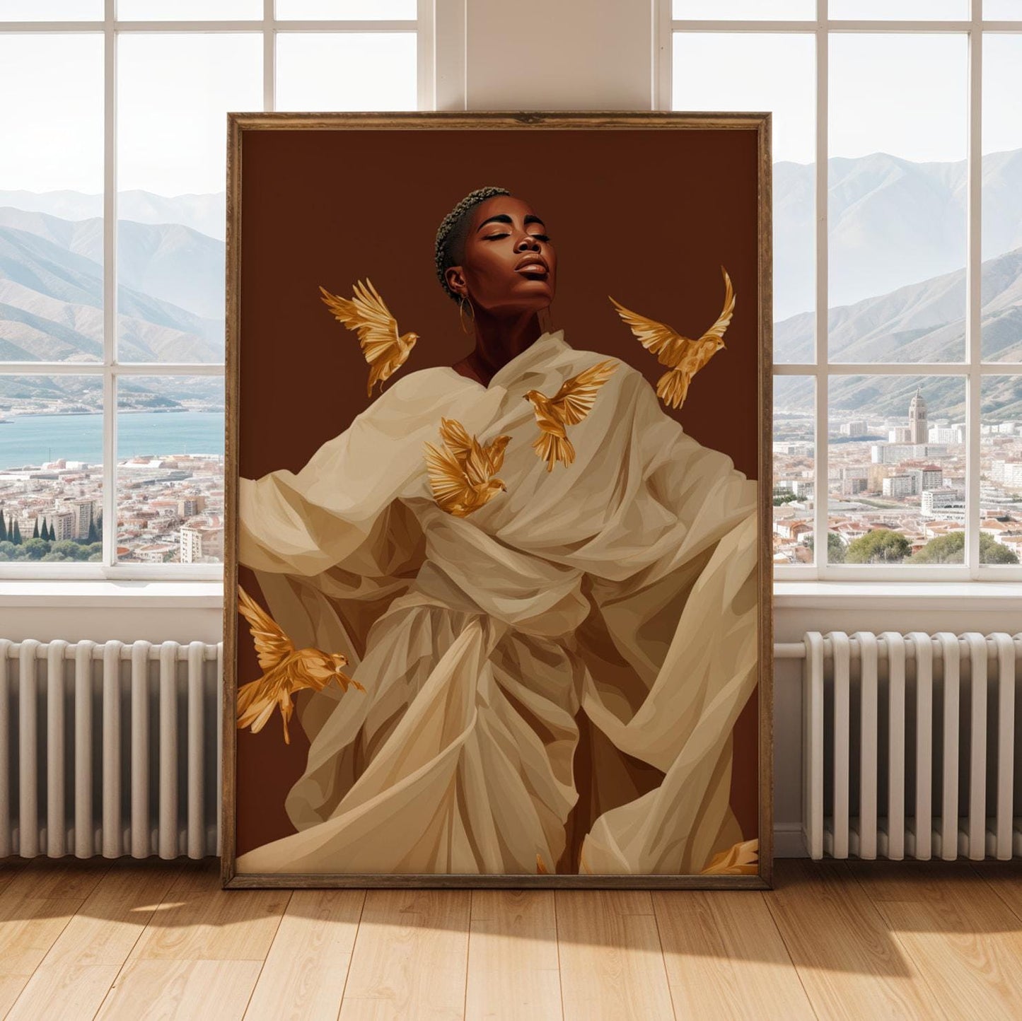 Black Woman Angel Wall Art Print Soluna Soul