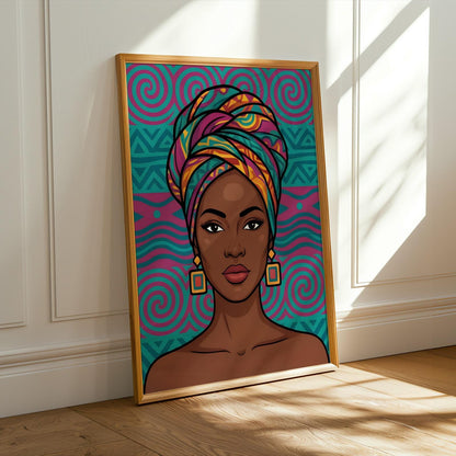African Queen Wall Art Print II Soluna Soul