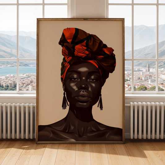 African Queen Wall Art Print V Soluna Soul