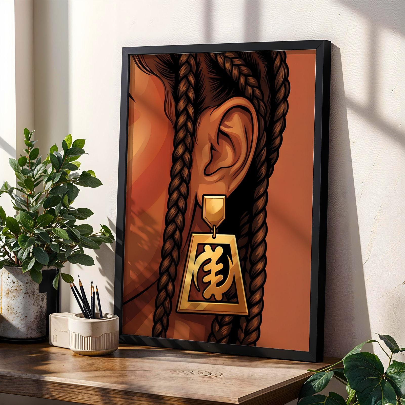 Adinkra Symbol Wall Art Print IV Soluna Soul