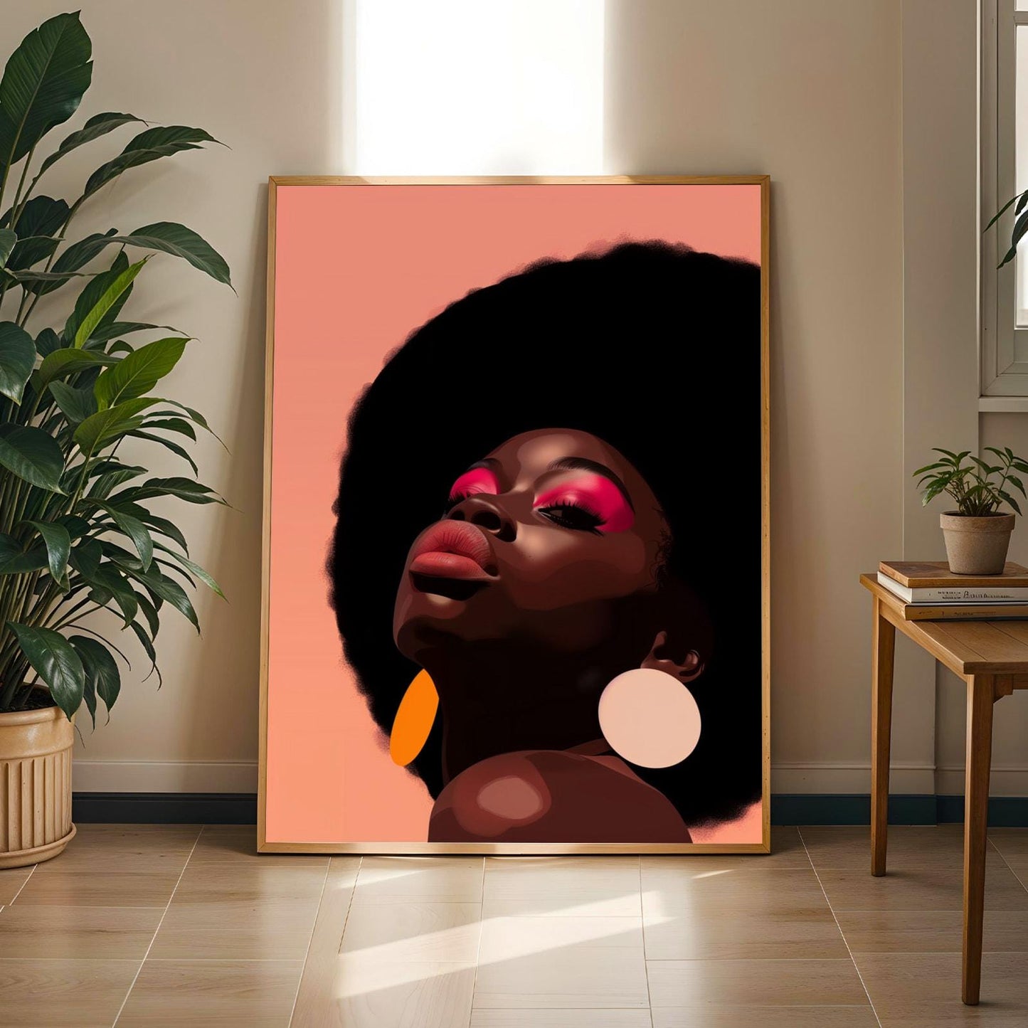 Black Woman Afro Wall Art Print Soluna Soul