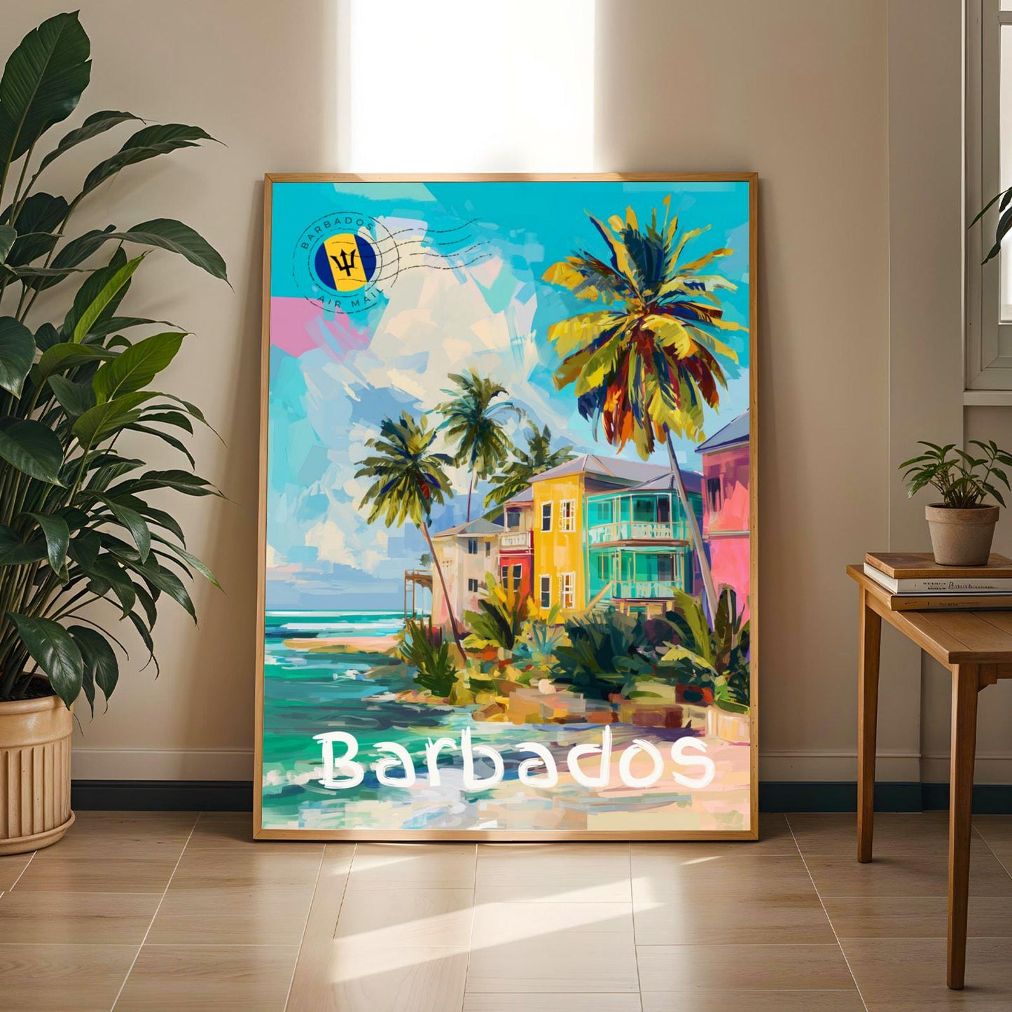 Barbados Tropical House Wall Art Print Soluna Soul