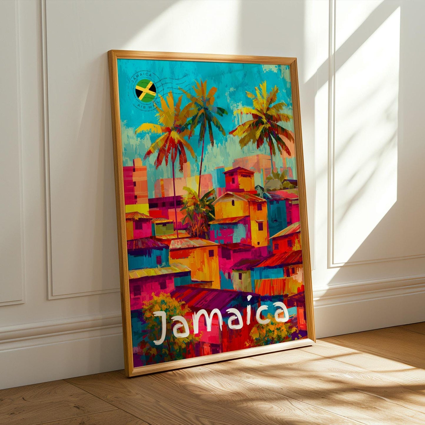 Jamaica Tropical Houses Wall Art Print Soluna Soul