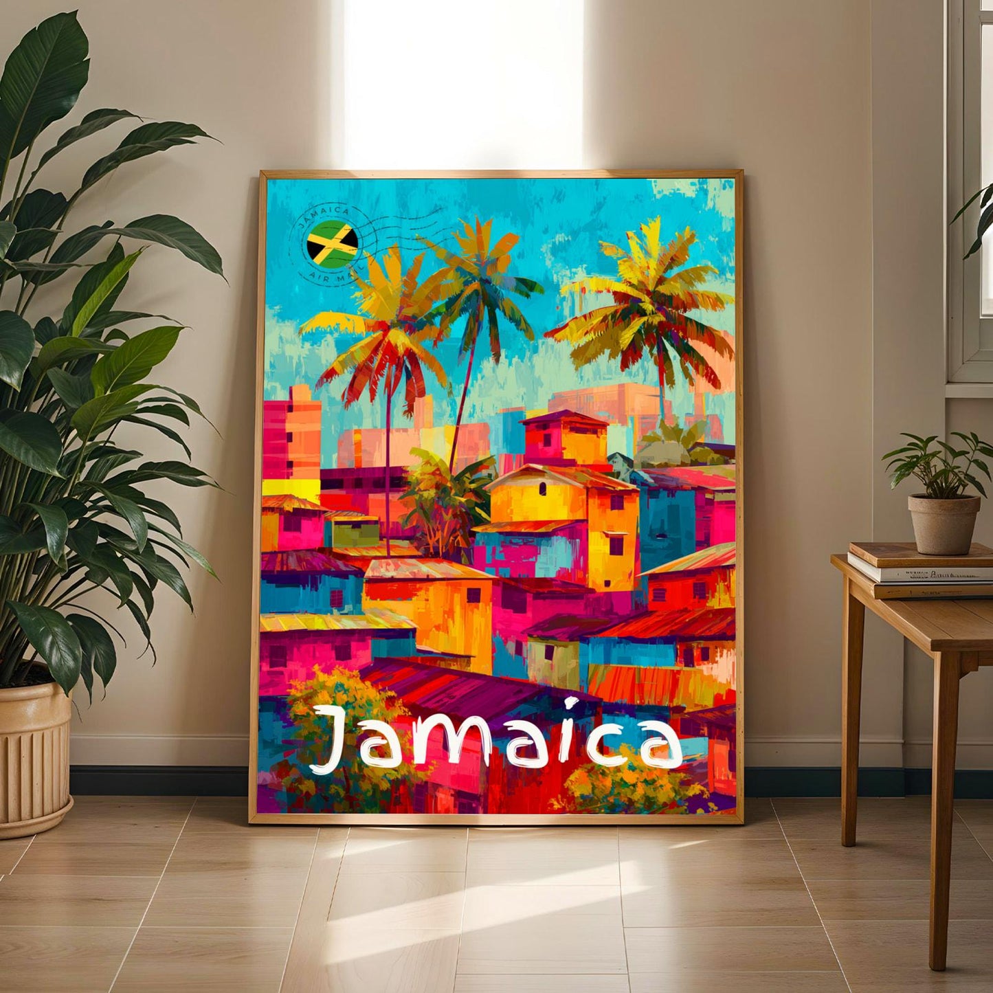 Jamaica Tropical Houses Wall Art Print Soluna Soul