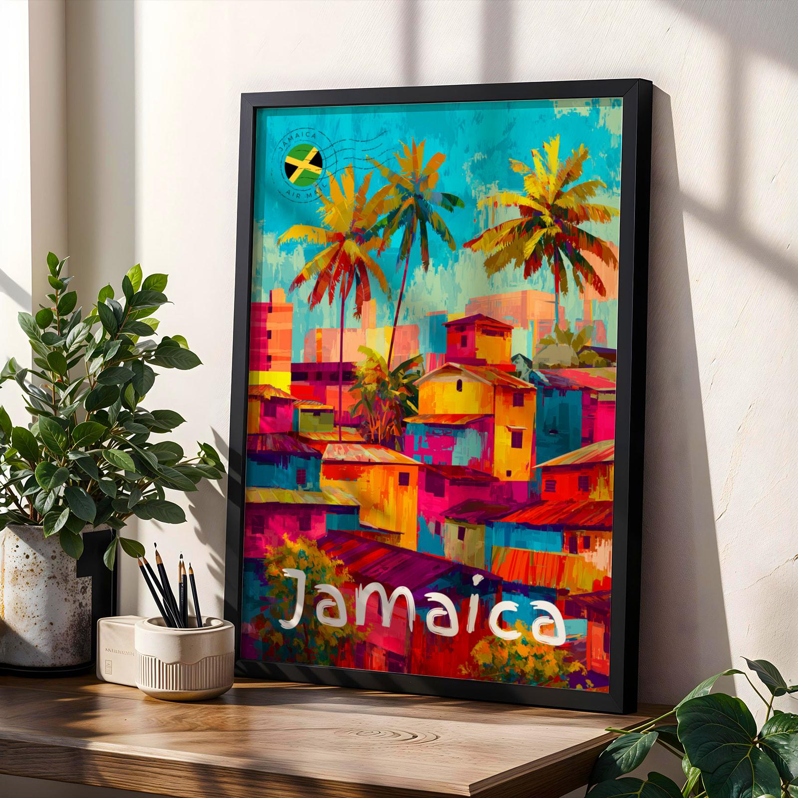 Jamaica Tropical Houses Wall Art Print Soluna Soul