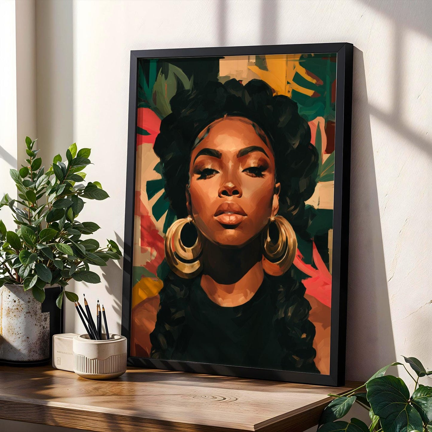 Abstract Black Beauty  Woman Wall Art Print VII Soluna Soul