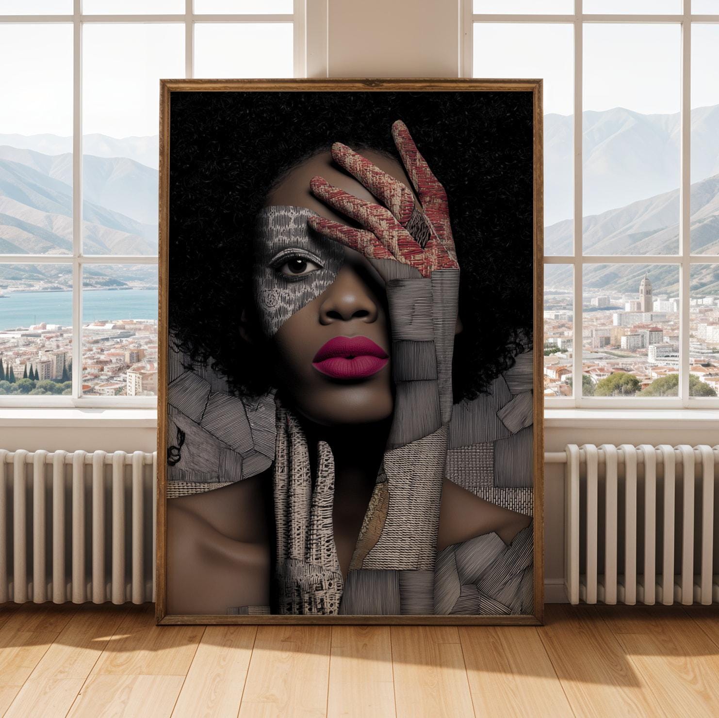 Abstract Black Beauty  Woman Wall Art Print IV Soluna Soul