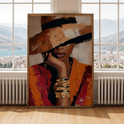 Abstract Black Beauty  Woman Wall Art Print III Soluna Soul