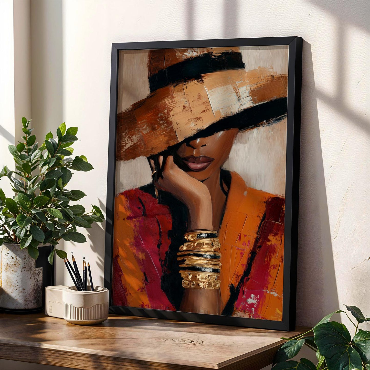 Abstract Black Beauty  Woman Wall Art Print III Soluna Soul