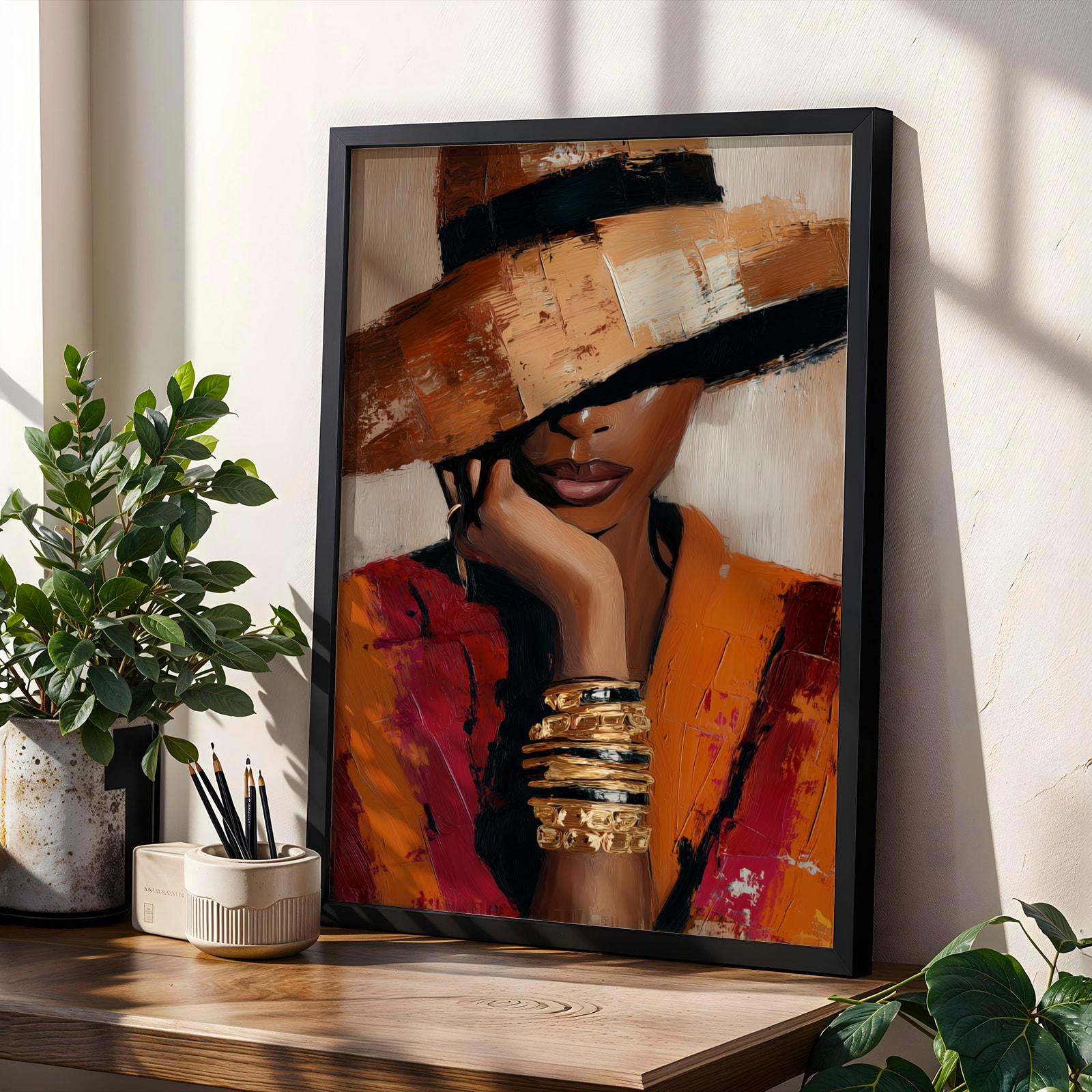 Abstract Black Beauty  Woman Wall Art Print III Soluna Soul