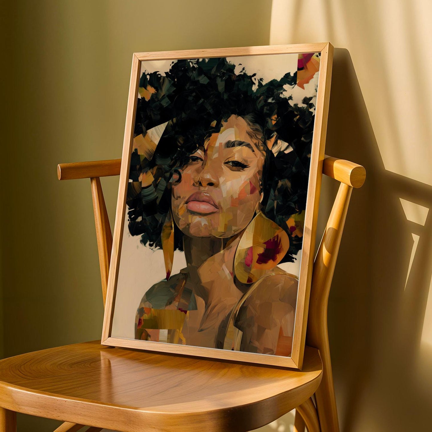 Abstract Black Beauty  Woman Wall Art Print I Soluna Soul