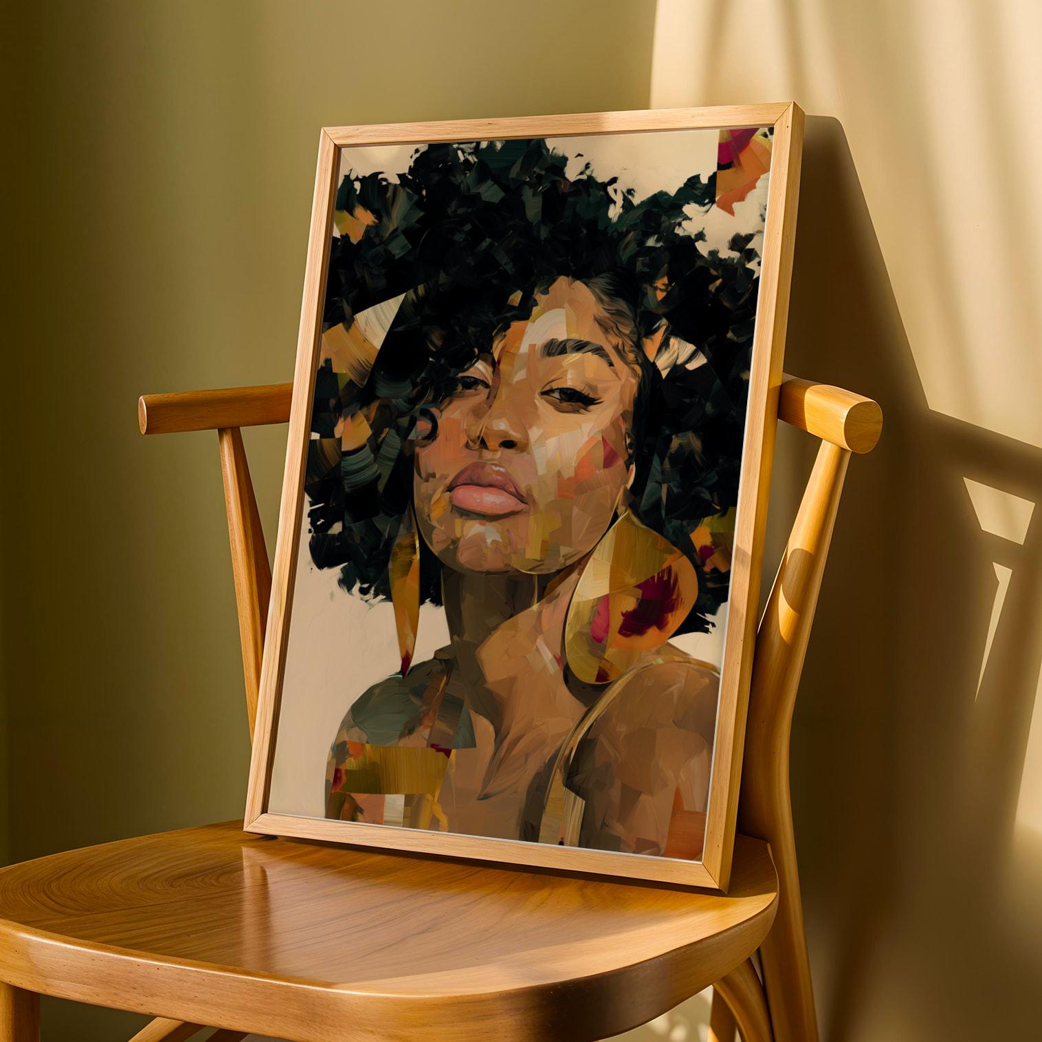 Abstract Black Beauty  Woman Wall Art Print I Soluna Soul