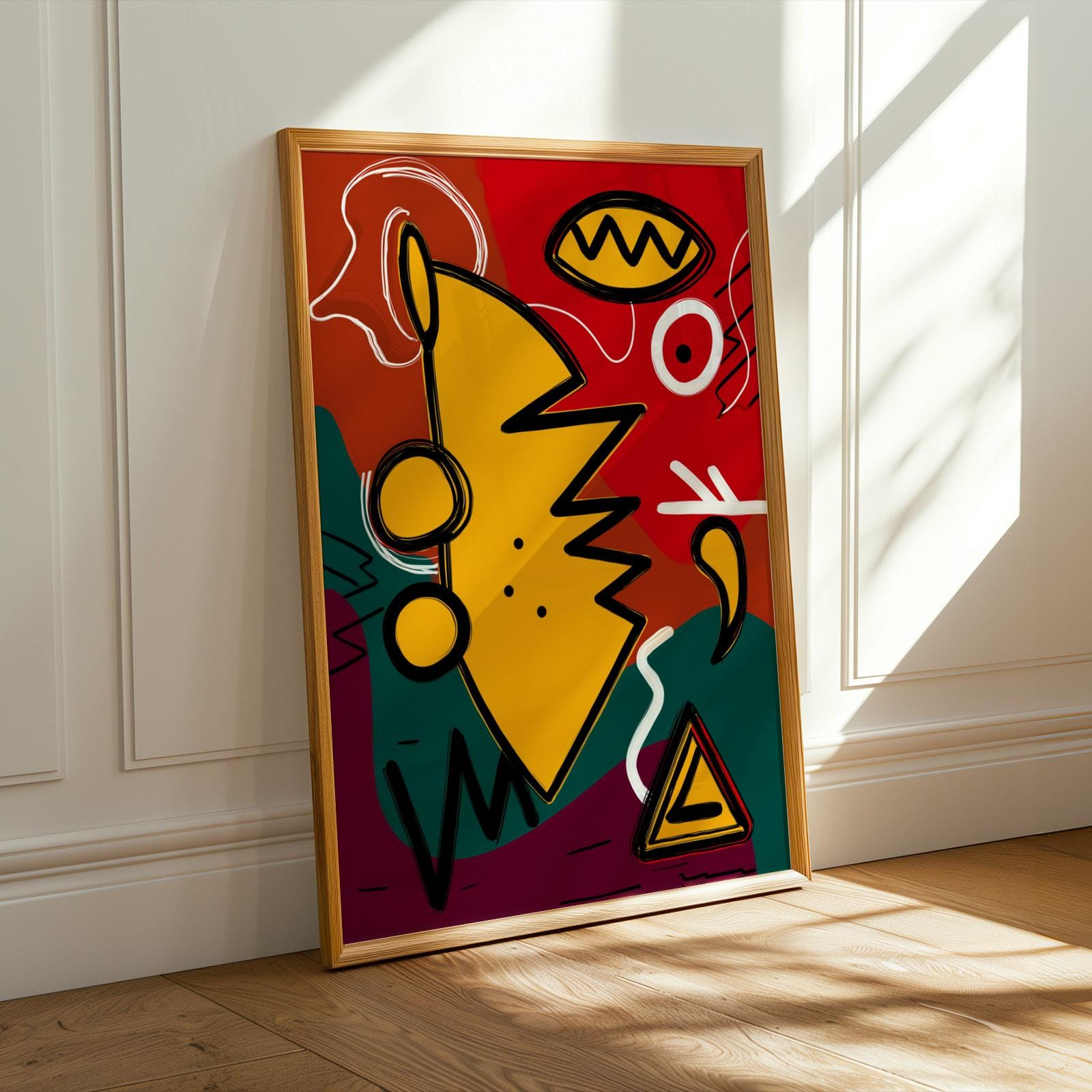 Bold African Abstract Wall Art Print Soluna Soul