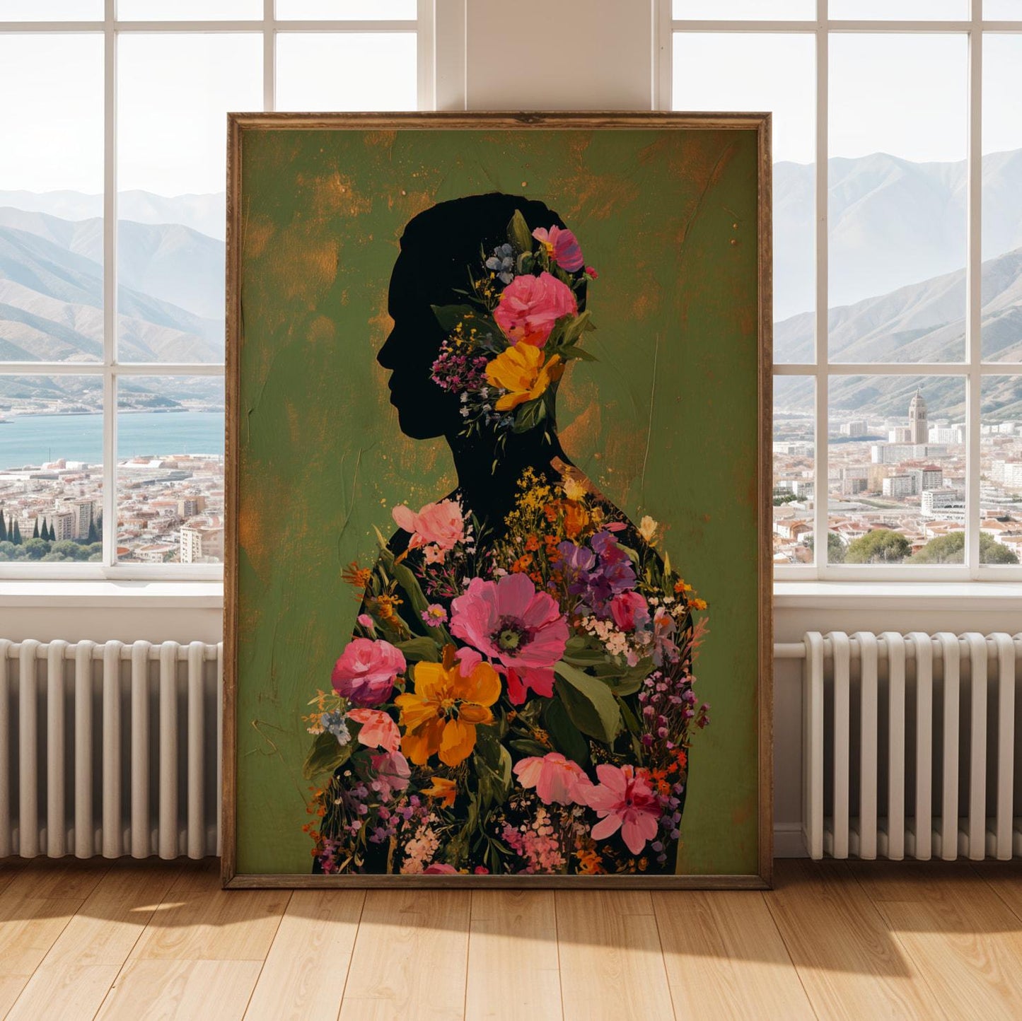 Floral Silhouette Wall Art Print Soluna Soul