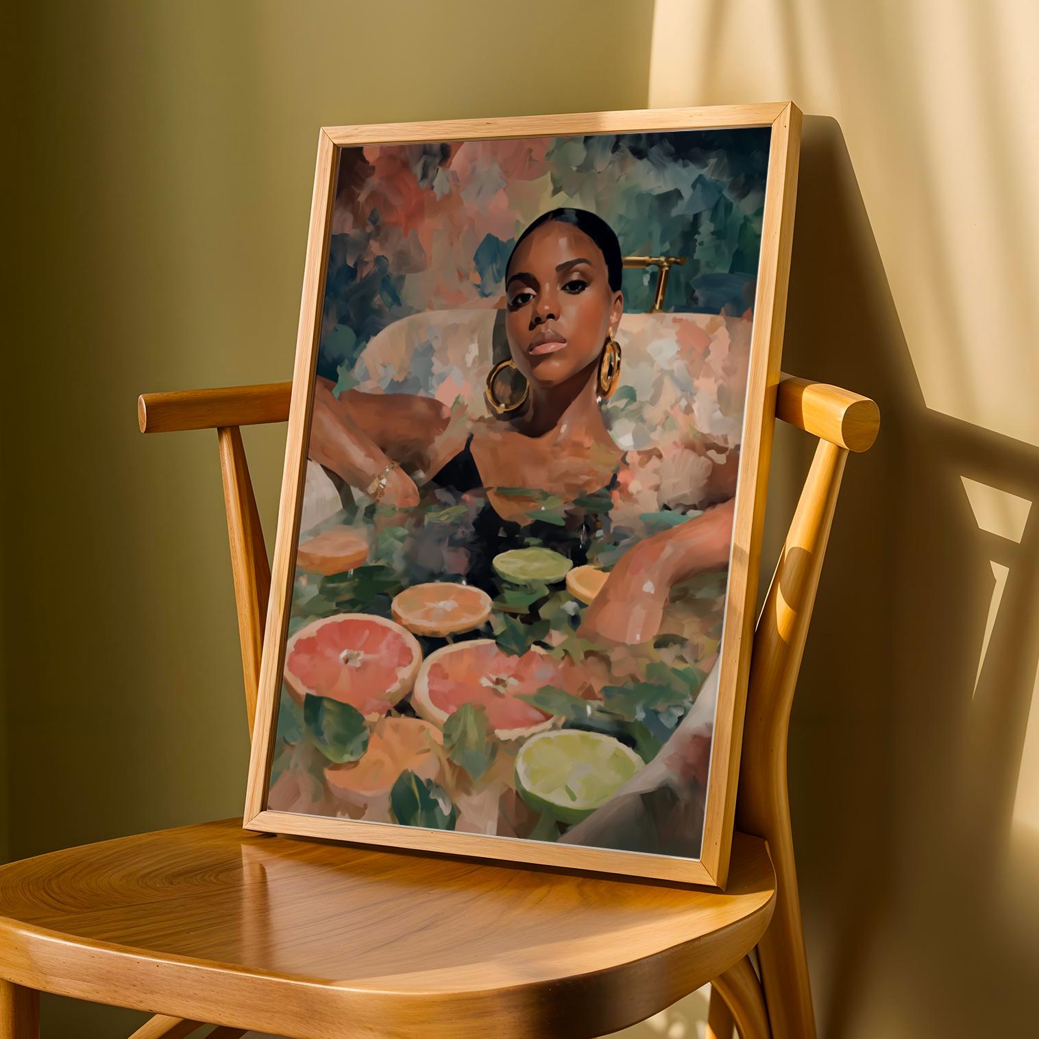 Melanin Goddess Self Care Wall Art Print I Soluna Soul