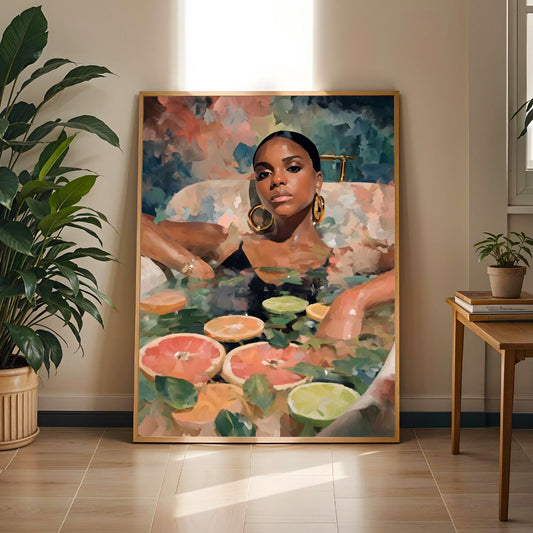 Melanin Goddess Self Care Wall Art Print I Soluna Soul