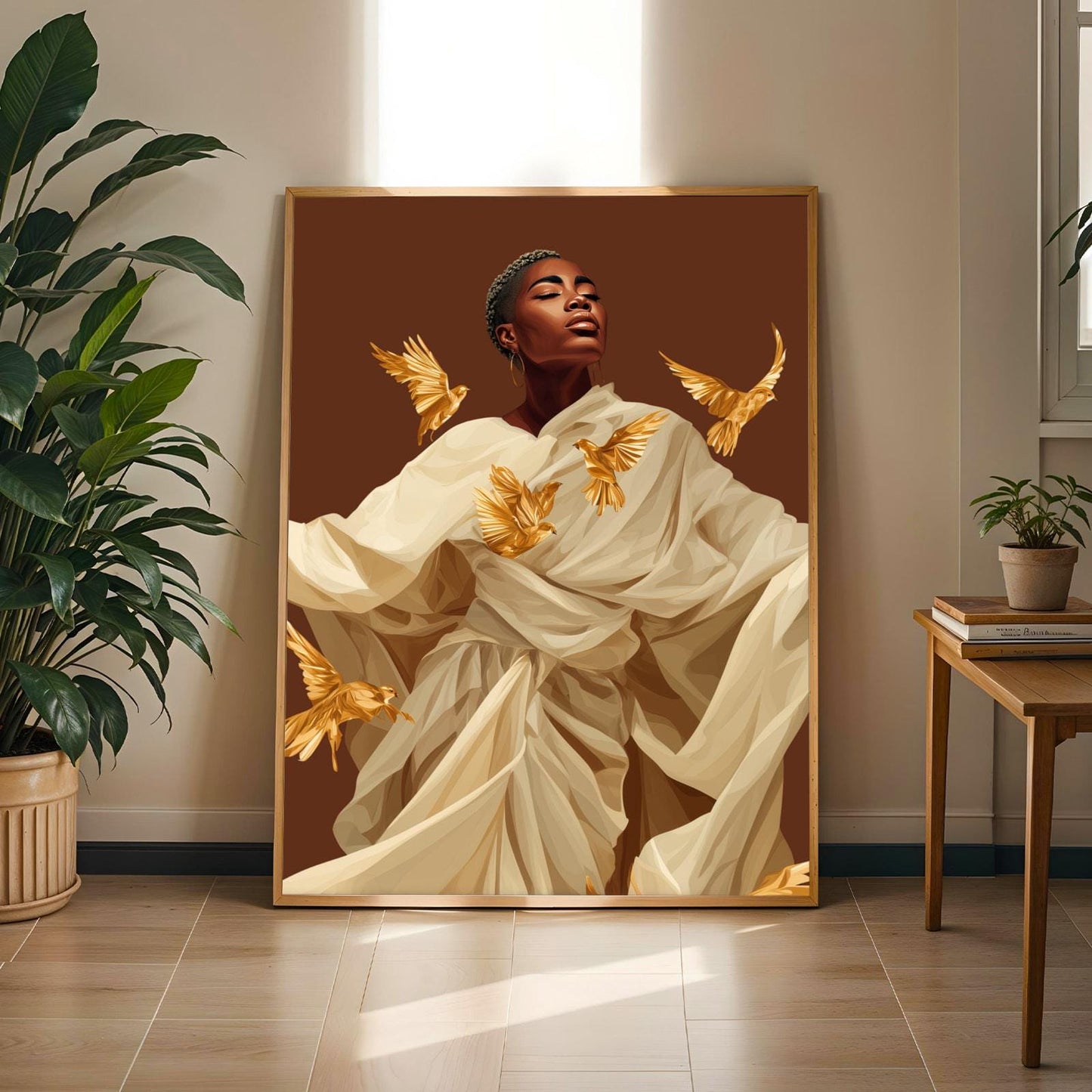 Black Woman Angel Wall Art Print Soluna Soul