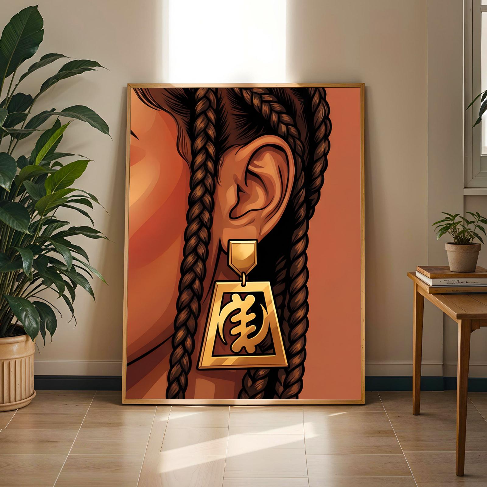 Adinkra Symbol Wall Art Print IV Soluna Soul