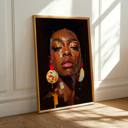 Abstract Black Beauty  Woman Wall Art Print VIII Soluna Soul