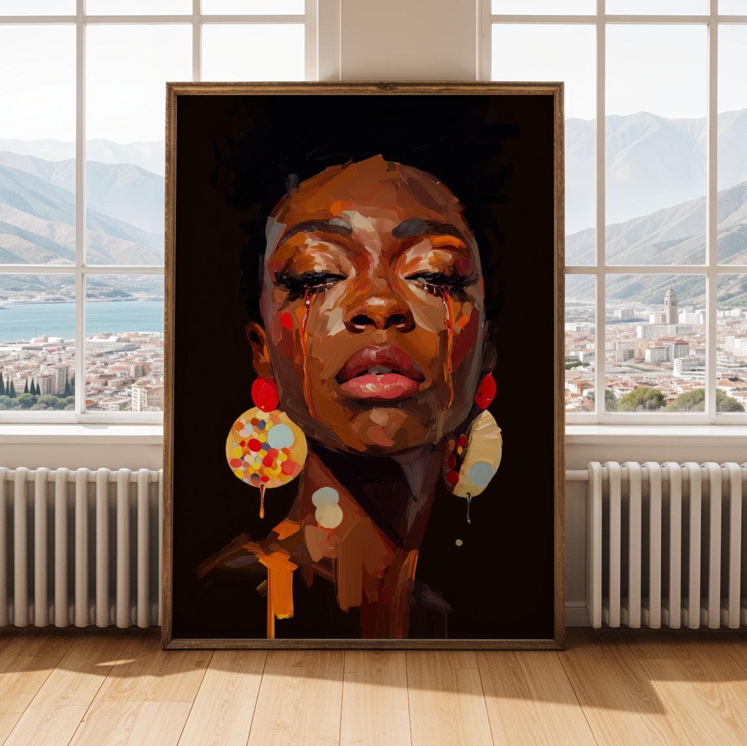 Abstract Black Beauty  Woman Wall Art Print VIII Soluna Soul