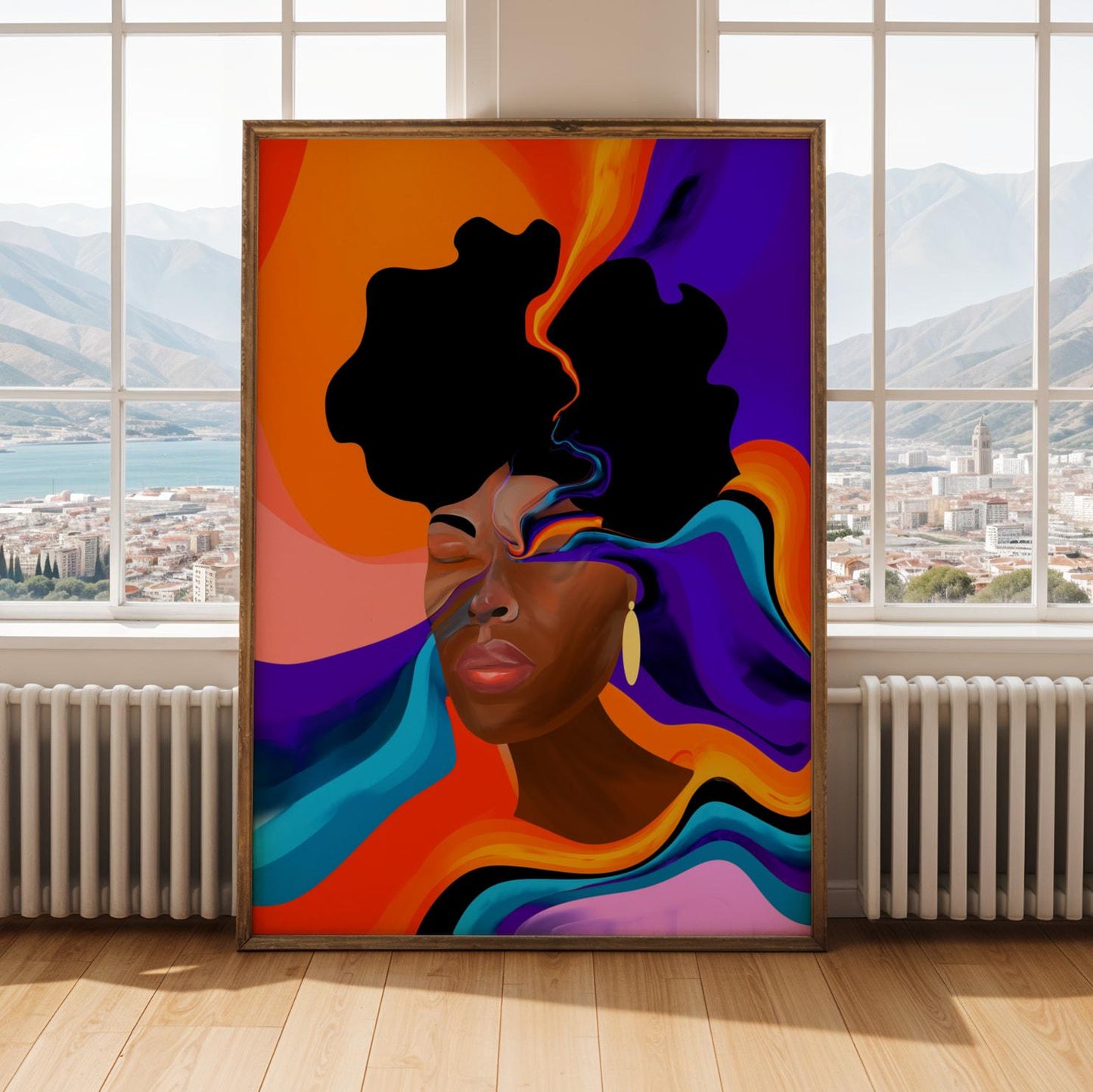 Abstract Black Beauty  Woman Wall Art Print VI Soluna Soul
