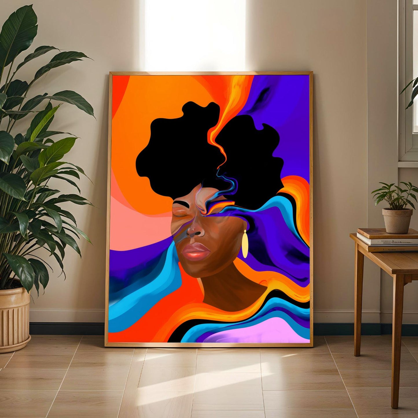 Abstract Black Beauty  Woman Wall Art Print VI Soluna Soul