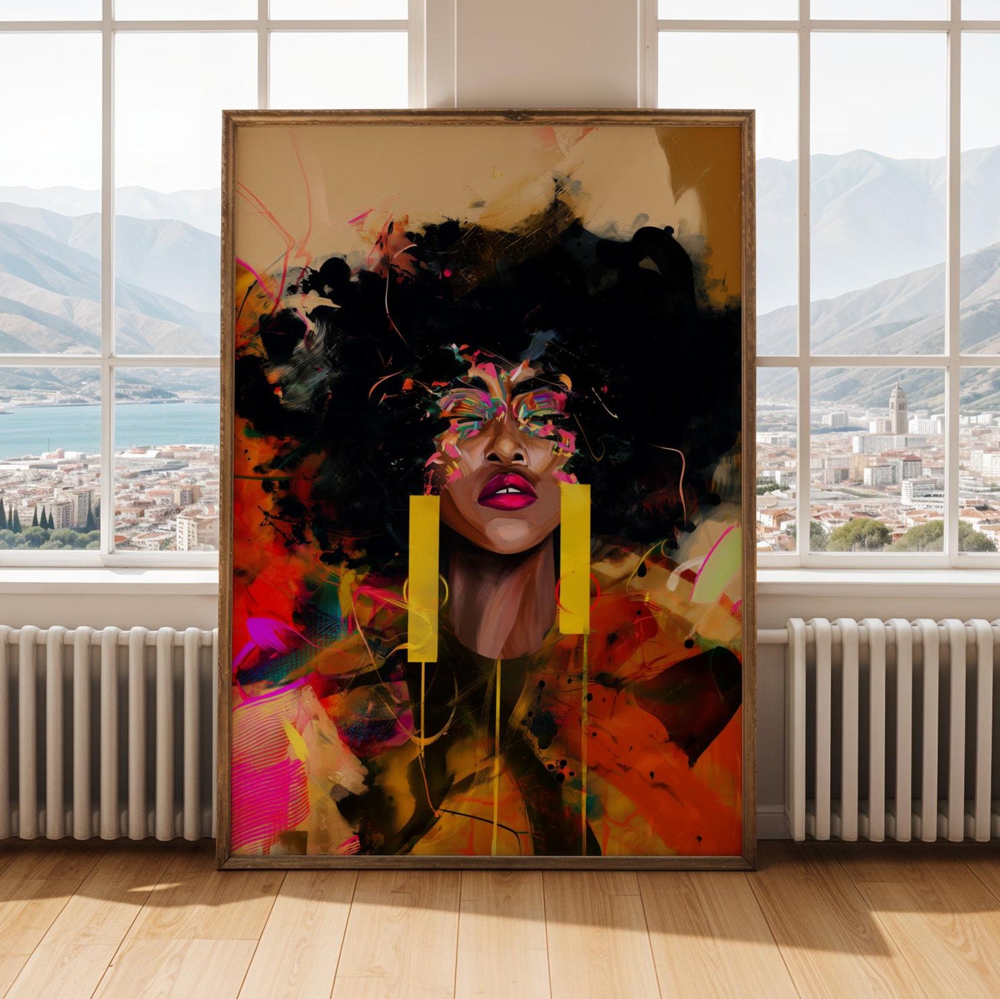 Abstract Black Beauty  Woman Wall Art Print V Soluna Soul