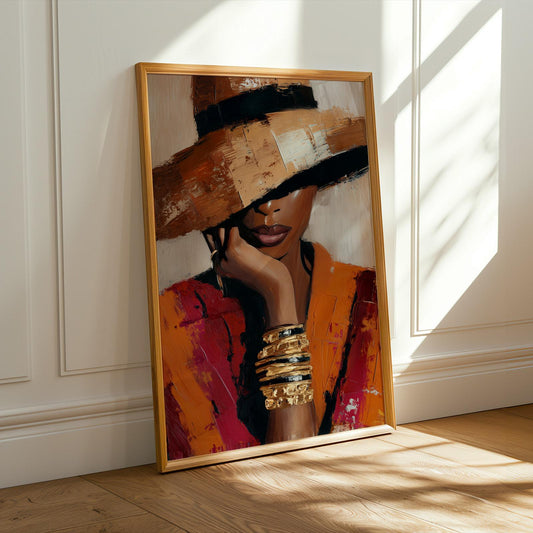 Abstract Black Beauty  Woman Wall Art Print III Soluna Soul