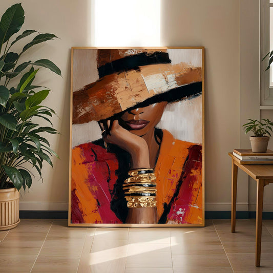 Abstract Black Beauty  Woman Wall Art Print III Soluna Soul