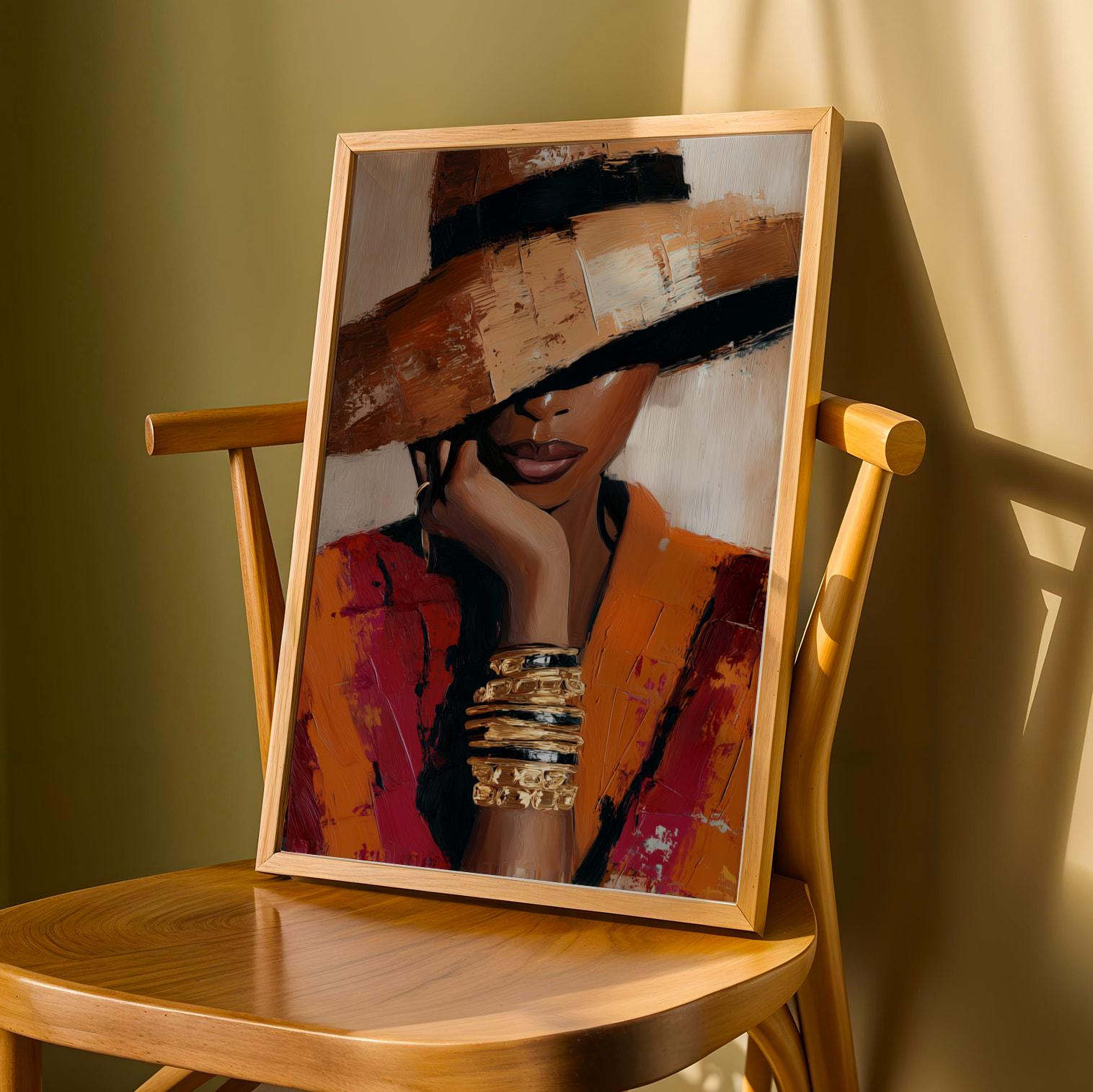 Abstract Black Beauty  Woman Wall Art Print III Soluna Soul