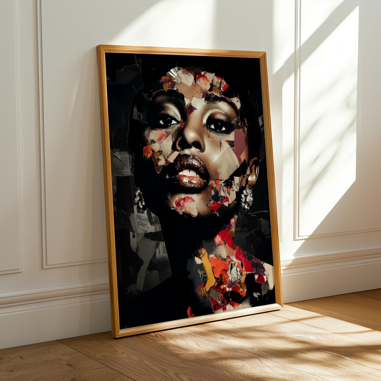 Abstract Black Beauty  Woman Wall Art Print II Soluna Soul