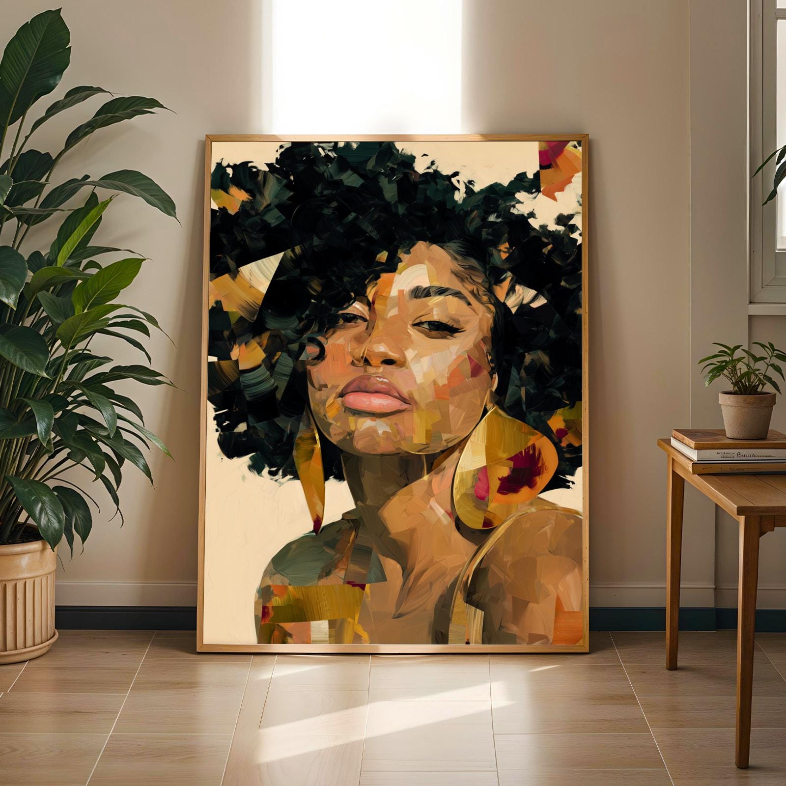 Abstract Black Beauty  Woman Wall Art Print I Soluna Soul